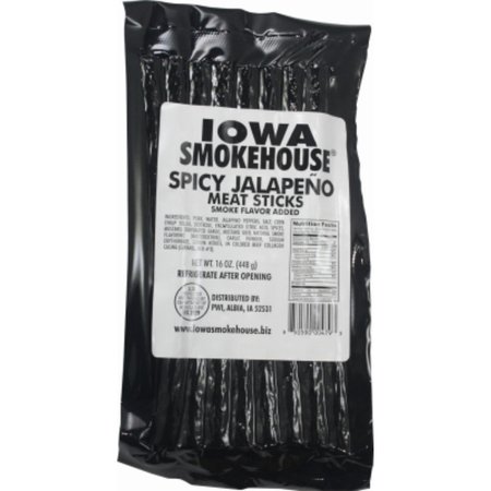 IOWA SMOKEHOUSE/PREFERRED WHOLESALE 16Oz Jalap Meat Sticks IS-16MSSP